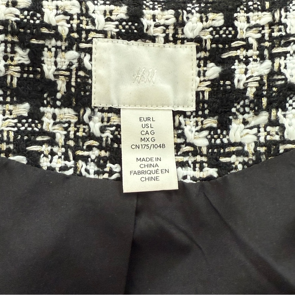 H&M Black and White Checkered Blazer - Picture 2 of 9